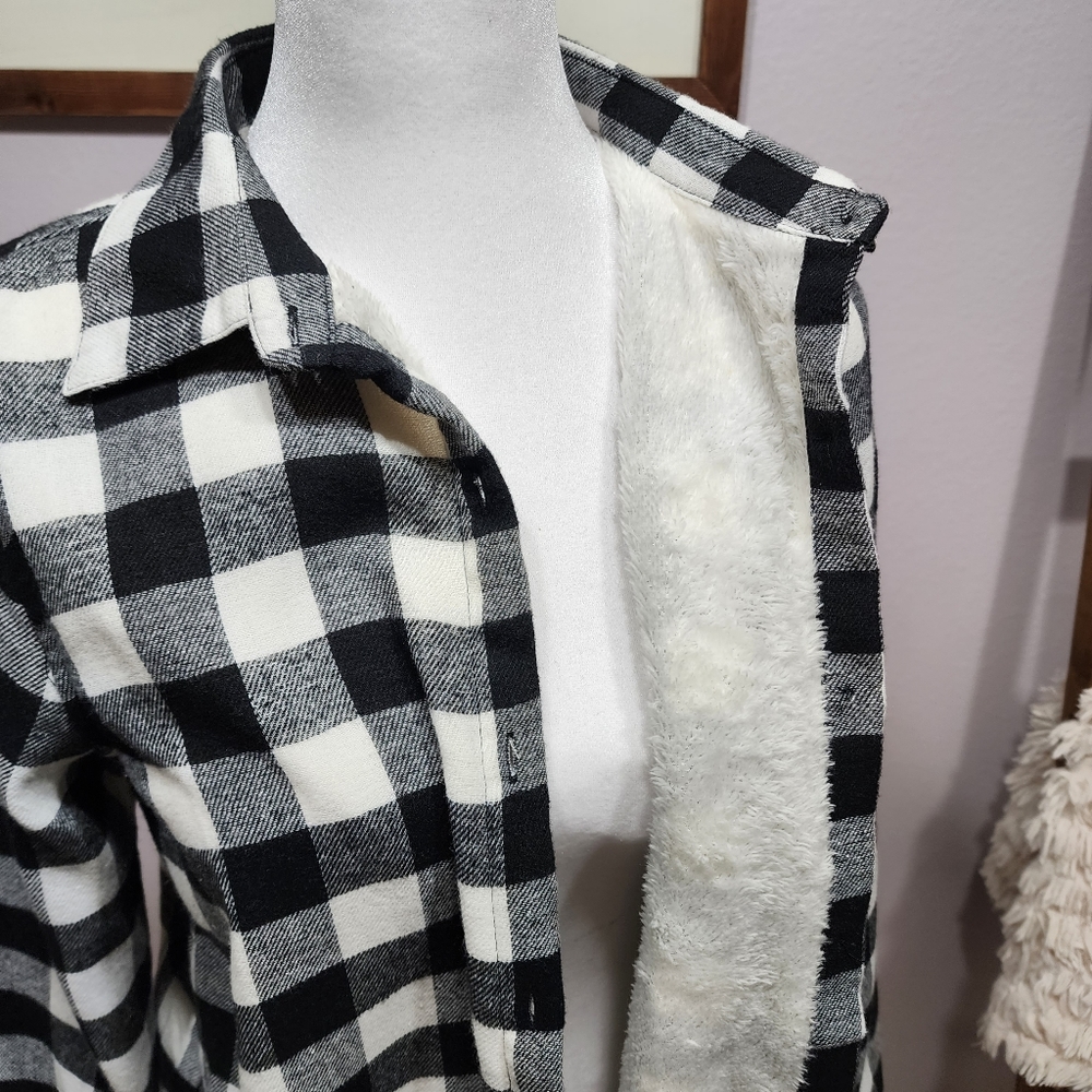 NEW Plaid Fleece Lined Flannel